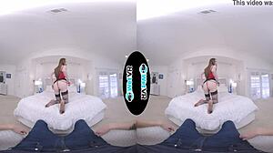 В этом жестком видео представлена потрясающая брюнетка-подруга в VR, которая получает в задницу
